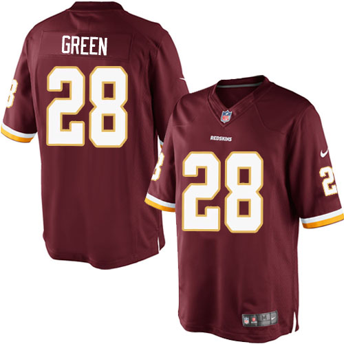 Men's Limited Darrell Green Nike Jersey Burgundy Red Home - #28 NFL Washington Redskins